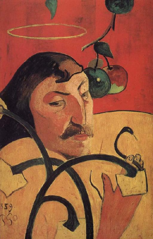 Paul Gauguin With yellow halo of self-portraits France oil painting art